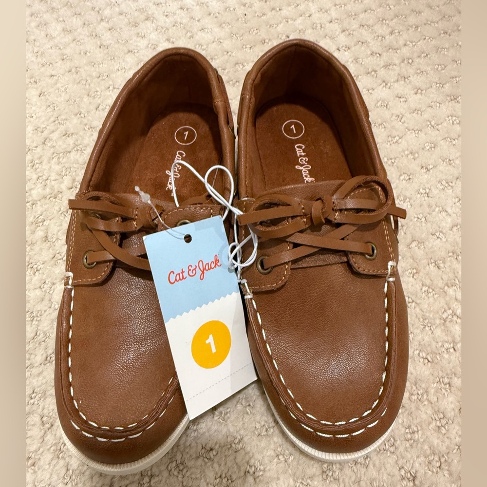 Cat & Jack Brown Kids Boat Shoes